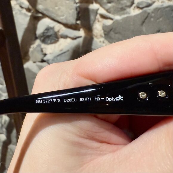 Gucci GG3727 Black Diamantissima Horsebit Oversized Square Sunglasses - Picture 7 of 12